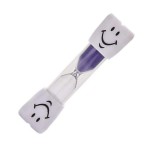 3 Minutes Smiling Face The Hourglass for Kids Toothbrush Timer Sand Clock, purple sand